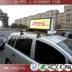 Constant current 12 voltage outdoor P5 taxi led display sign boards