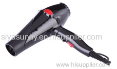 Professional blow dryer 2200W black 2 Heat Speed Watt motor for hair dryer