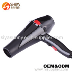 Professional blow dryer 2200W black 2 Heat Speed Watt motor for hair dryer