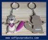 Colorful Lovely Cartoon Picture Soft PVC Custom Key Chains with Metal Ring