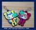 Cute Doll Personalized Custom Key Chains / Plastic Keychains / Silicone Keyring with Logo