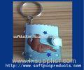 Mini Photo Album Rubber Custom Key Chains / Soft PVC Key Holder for Christmas Gifts