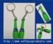 Eco-Friendly Plastic Personalized Key Chains / Silicone Keyring Bottle Shape with OEM Logo