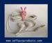 Lovely Rabbit Soft PVC Earphone Ornaments / Silicone Earphone Cable Winders