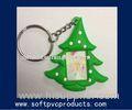 Tree Shape Personalised Soft PVC Photo Frame , Plastic Keychain Picture Frame