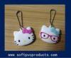 OEM Logo Printed Key Chains / Custom 2D 3D Animal PVC Key Chain for Girls Gifts