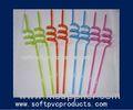 Novelty Soft PVC Drinking Straw Holder , Custom Made Drinking Straws 3MM Diameter