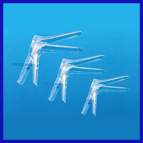 Disposable sterile plastic vaginal speculum