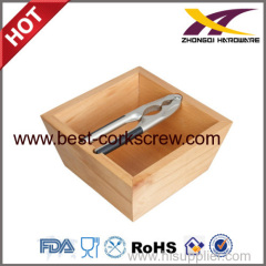 Rubber Wood Nut Bowl with Clip