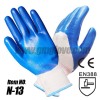 13-Gauge Nylon Nitrile Safety Gloves