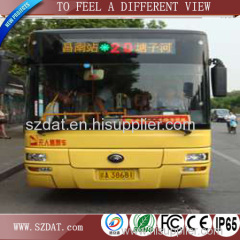 bus station broadcaster with front&rear&side panel connect P7.62 led bus display