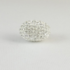Jewelry Charms Shambhala Diamond Beads for Bracelets and Earring Ellipse