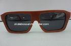 Round Skateboard Wood Sunglasses , Polarized Lens Sunglasses Fashion Custom Logo