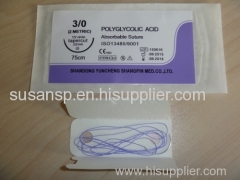 High Quality Sterile Absorbable PGA Medical Suture