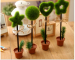 Green Plant Pen Pot Plant Sweet Heart Pen Decorated Pen