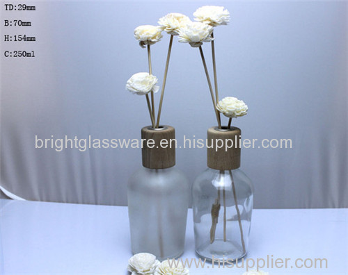 Promotion perfume empty glass bottle with knob lid for wholesale