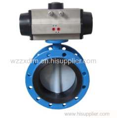 soft seat pneumatic flanged butterfly valve