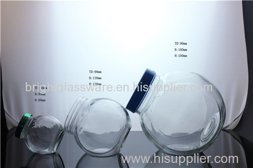 wholesale tumbler airtight glass jars with lid