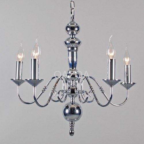 Hanging light old dutch chandelier 5 Chrome