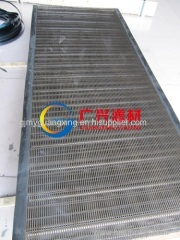 Wedge wire flat panel screen panels