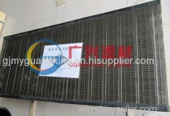 Wedge wire flat panel screen panels