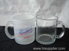 Custom logo frosted glass beer cups for wholesale