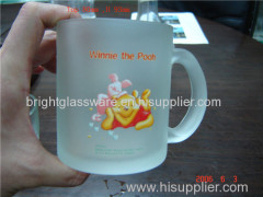 Custom logo frosted glass beer cups for wholesale