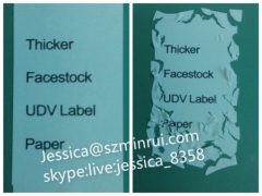 Minrui Thicker Facestock Destructive Label Papers self adhesive breakable label material