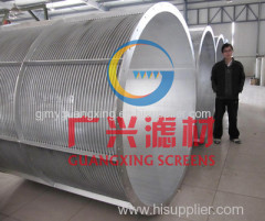 Large diameter wedge wire filter screen DSM screens