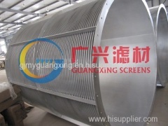Large diameter wedge wire filter screen DSM screens