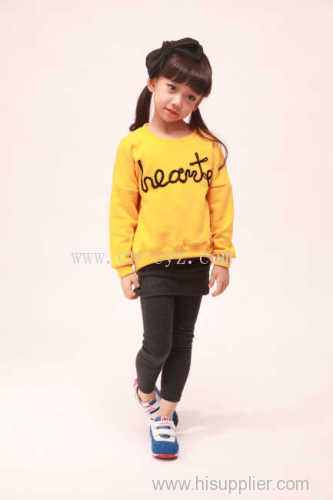 Girls' Embroidery Crew Neck Pullovers