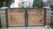 Aluminium Swing Wireless Bi Folding Gates For Bungalow With Remote Control