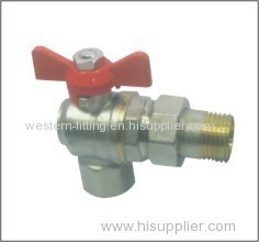 Pipe Union Ball Valve Angle Type Butterfly Handle
