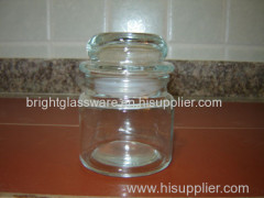 glass candle holder and candle jars with dome lid and flat lid