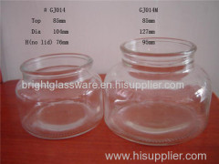 glass candle holder and candle jars with dome lid and flat lid