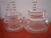 glass candle holder and candle jars with dome lid and flat lid