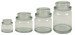 glass candle holder and candle jars with dome lid and flat lid