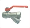 Brass Ball Valve with Strainer F/F