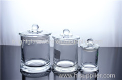 Spray color glass storage candle jar with air-tight lid