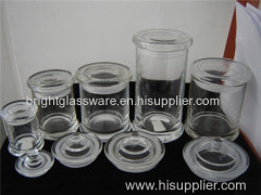 Spray color glass storage candle jar with air-tight lid