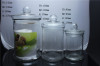Clear glass candle jar with lid