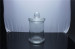 Clear glass candle jar with lid