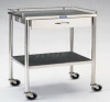 Seed testing laboratory stainless steel hand trolley with four wheels