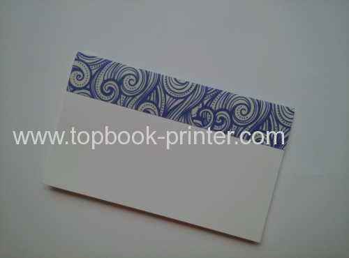 Cloth-wrapping spine section sewn softback business brochure