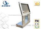 Steel Metal Self Service Interactive Touch Screen Kiosk Machines For Advertising