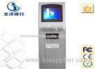 Info LCD Self Service Printing Kiosk Coupon / Queue Kiosk With Ultra Big Roll Holder