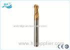 R0.5-R10.0mm , 50-65 Degree Hardness Ball Nose End Mill With 2 - 4 Flute