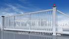 Metal Galvanized Zinc Auto Galvanized Sliding Gate , Wireless Trackless Electric Sliding Gate