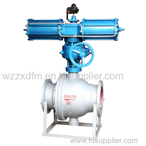 Pneumatic ash unloading ball valve