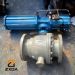 Pneumatic ash unloading ball valve